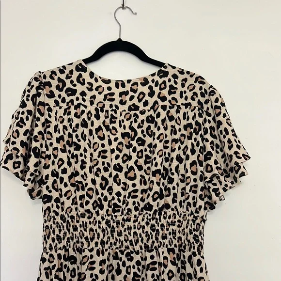 Cato Animal Print Blouse in Black and Tan - Picture 6 of 8